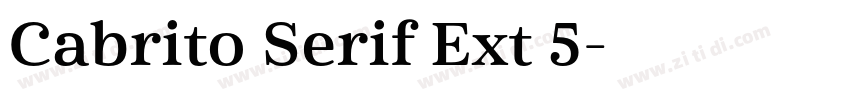 Cabrito Serif Ext 5字体转换